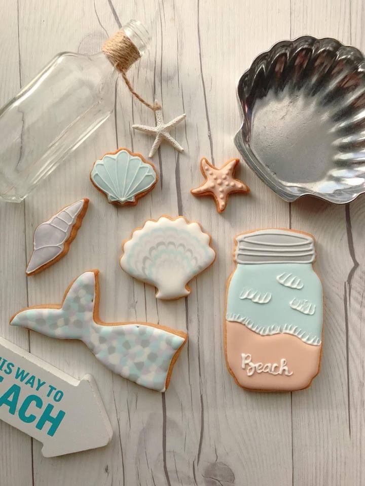 海モチーフアイシングクッキー